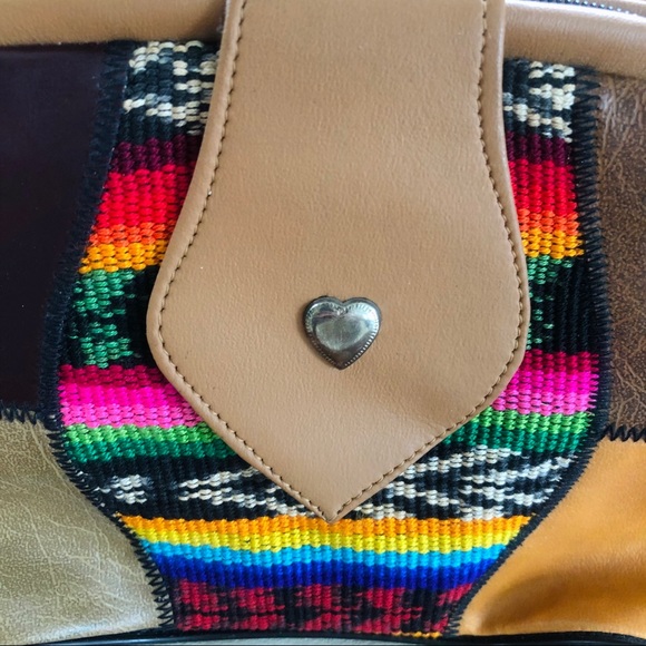 Boho Faux Leather handle crossbody bag - Picture 3 of 6